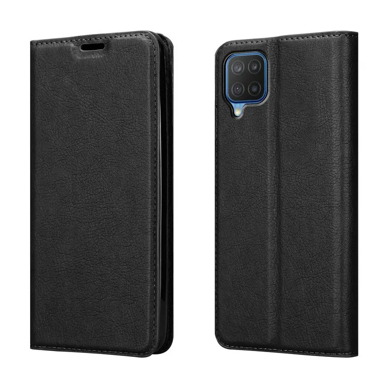 Cadorabo Hülle kompatibel mit Samsung Galaxy A12 / M12 Schutzhülle mit Magnetverschluss, Standfunktion und Kartenfach