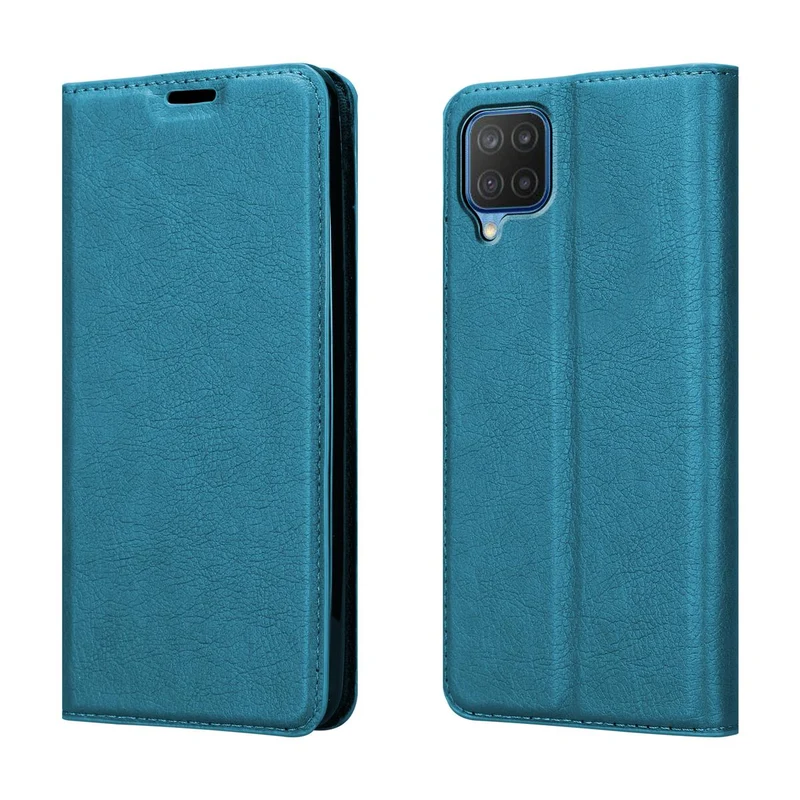 Cadorabo Hülle kompatibel mit Samsung Galaxy A12 / M12 Schutzhülle mit Magnetverschluss, Standfunktion und Kartenfach