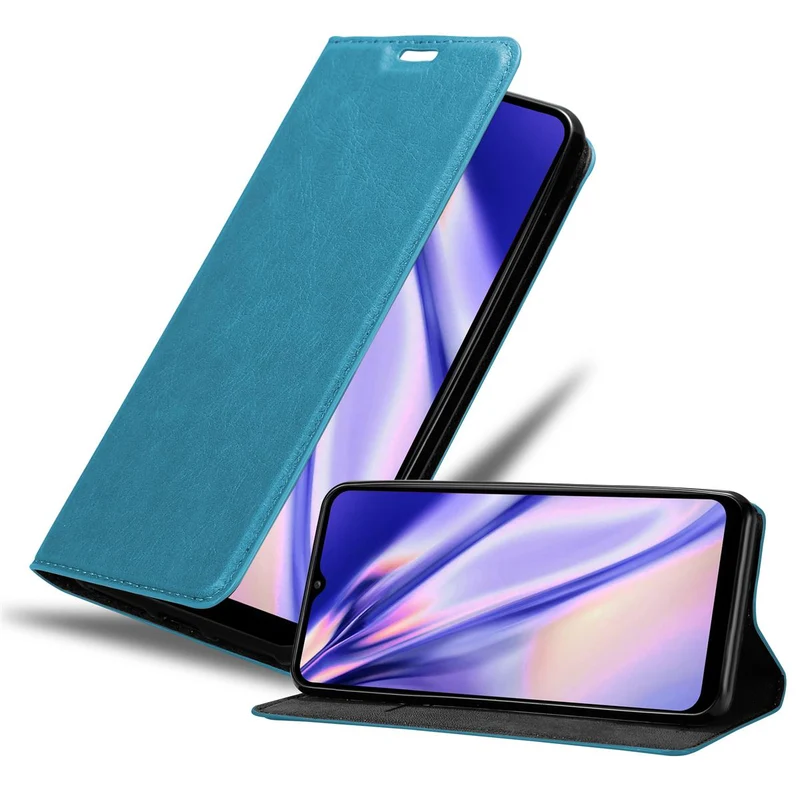 Cadorabo Hülle kompatibel mit Samsung Galaxy A02s Schutzhülle mit Magnetverschluss, Standfunktion und Kartenfach