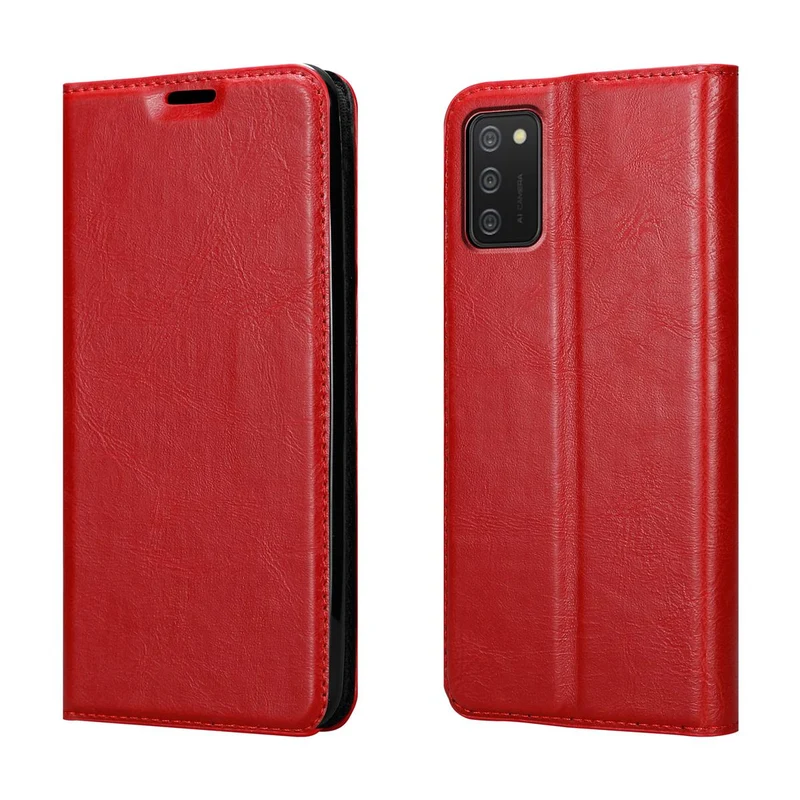 Cadorabo Hülle kompatibel mit Samsung Galaxy A02s Schutzhülle mit Magnetverschluss, Standfunktion und Kartenfach