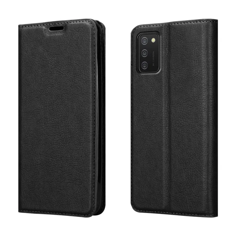 Cadorabo Hülle kompatibel mit Samsung Galaxy A02s Schutzhülle mit Magnetverschluss, Standfunktion und Kartenfach