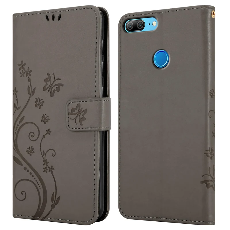 Cadorabo Hülle kompatibel mit Honor 9 LITE Schutzhülle im Blumen Design mit Magnetverschluss, Standfunktion und Kartenfächern