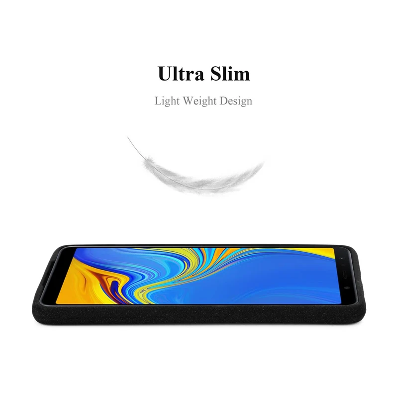 Cadorabo Hülle kompatibel mit Samsung Galaxy A7 2018 Schutzhülle aus flexiblem TPU Silikon