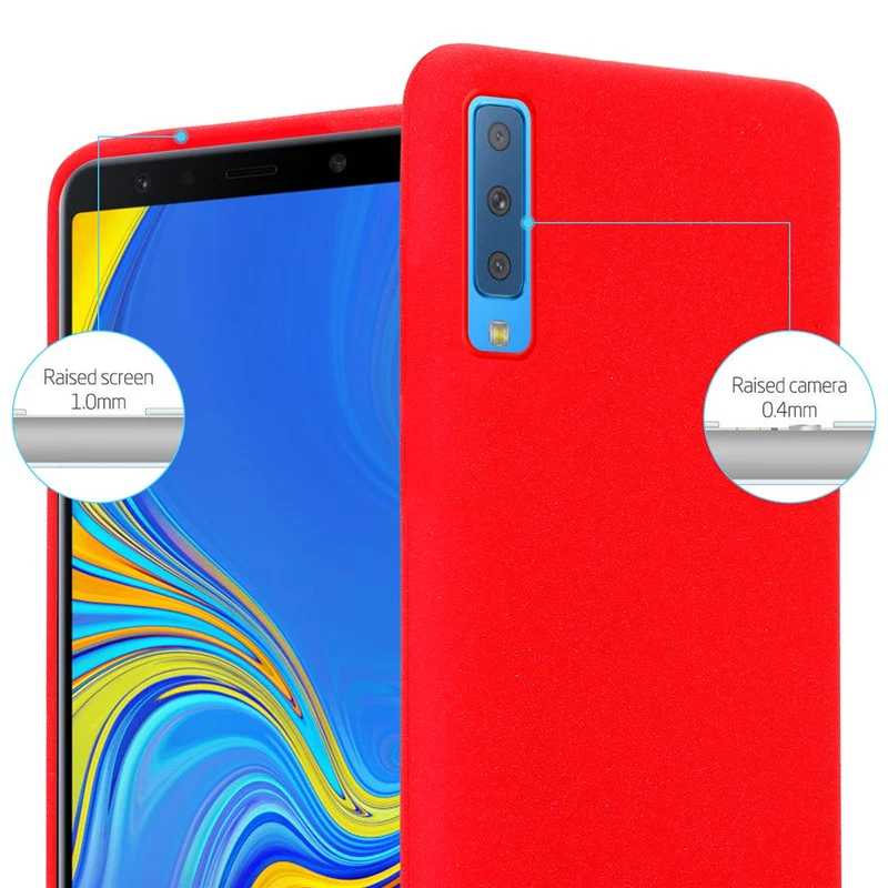 Cadorabo Hülle kompatibel mit Samsung Galaxy A7 2018 Schutzhülle aus flexiblem TPU Silikon