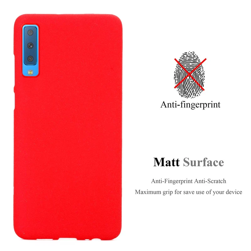 Cadorabo Hülle kompatibel mit Samsung Galaxy A7 2018 Schutzhülle aus flexiblem TPU Silikon