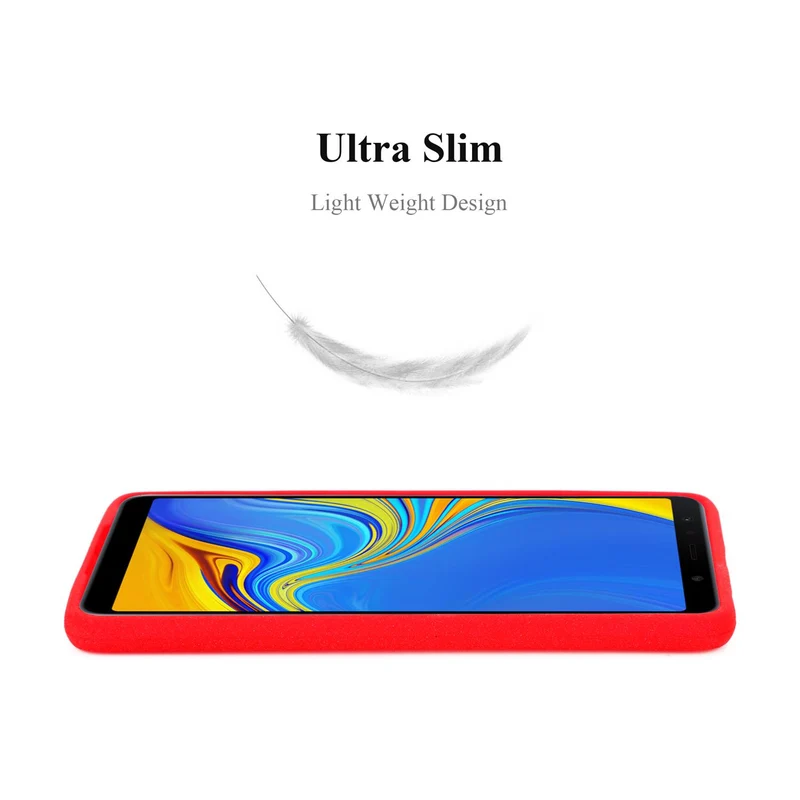 Cadorabo Hülle kompatibel mit Samsung Galaxy A7 2018 Schutzhülle aus flexiblem TPU Silikon