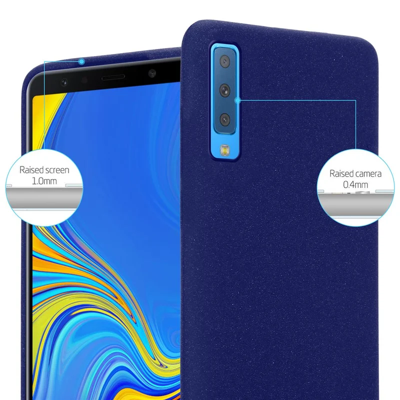 Cadorabo Hülle kompatibel mit Samsung Galaxy A7 2018 Schutzhülle aus flexiblem TPU Silikon