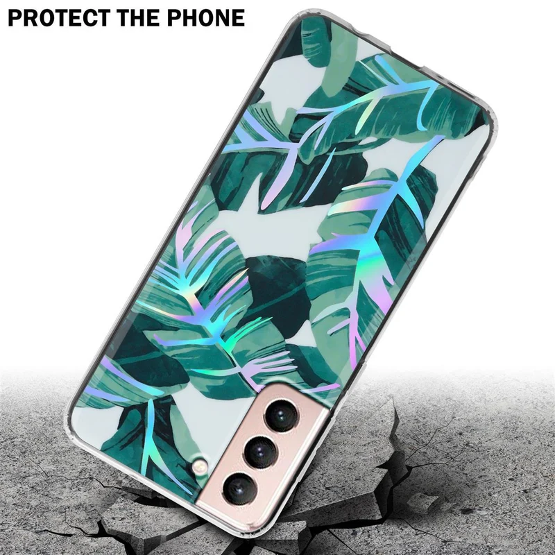 Cadorabo Hülle kompatibel mit Samsung Galaxy S21 5G Schutzhülle aus TPU Silikon mit floralem Muster