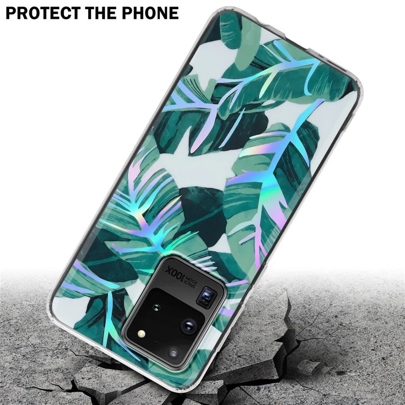 Cadorabo Hülle kompatibel mit Samsung Galaxy S20 ULTRA Schutzhülle aus TPU Silikon mit floralem Muster