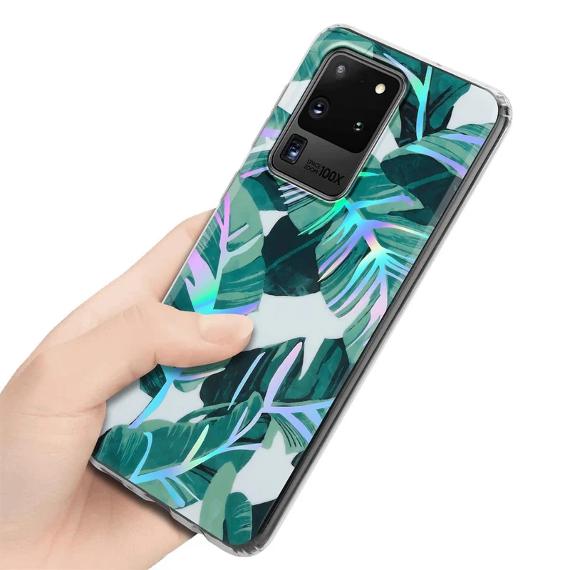 Cadorabo Hülle kompatibel mit Samsung Galaxy S20 ULTRA Schutzhülle aus TPU Silikon mit floralem Muster