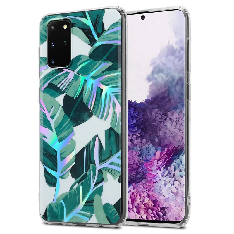 Cadorabo Hülle kompatibel mit Samsung Galaxy S20 PLUS Schutzhülle aus TPU Silikon mit floralem Muster