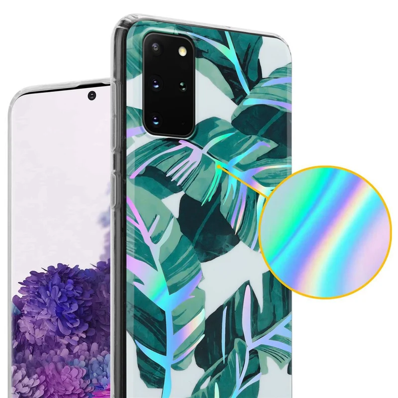 Cadorabo Hülle kompatibel mit Samsung Galaxy S20 PLUS Schutzhülle aus TPU Silikon mit floralem Muster