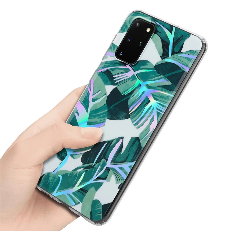 Cadorabo Hülle kompatibel mit Samsung Galaxy S20 PLUS Schutzhülle aus TPU Silikon mit floralem Muster