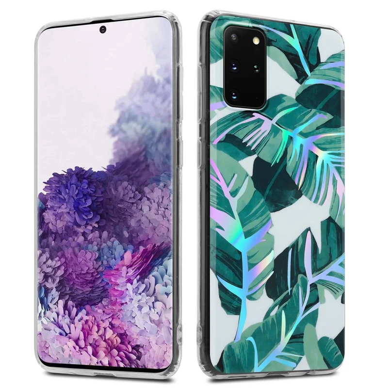 Cadorabo Hülle kompatibel mit Samsung Galaxy S20 PLUS Schutzhülle aus TPU Silikon mit floralem Muster