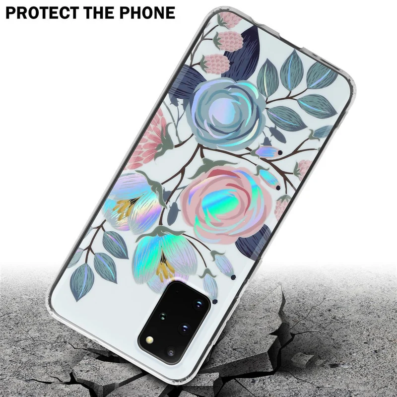 Cadorabo Hülle kompatibel mit Samsung Galaxy S20 PLUS Schutzhülle aus TPU Silikon mit floralem Muster