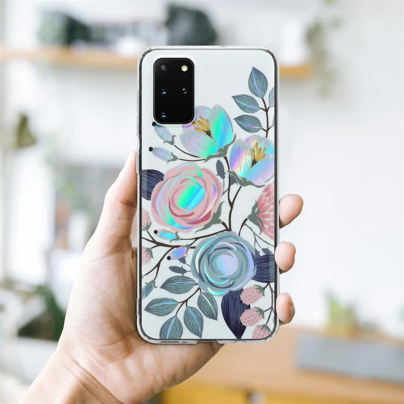 Cadorabo Hülle kompatibel mit Samsung Galaxy S20 PLUS Schutzhülle aus TPU Silikon mit floralem Muster