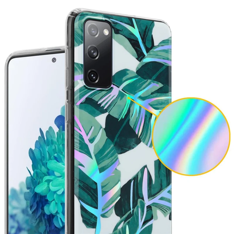 Cadorabo Hülle kompatibel mit Samsung Galaxy S20 FE Schutzhülle aus TPU Silikon mit floralem Muster