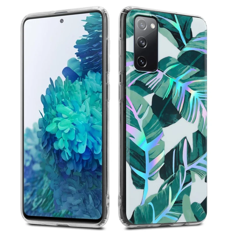Cadorabo Hülle kompatibel mit Samsung Galaxy S20 FE Schutzhülle aus TPU Silikon mit floralem Muster
