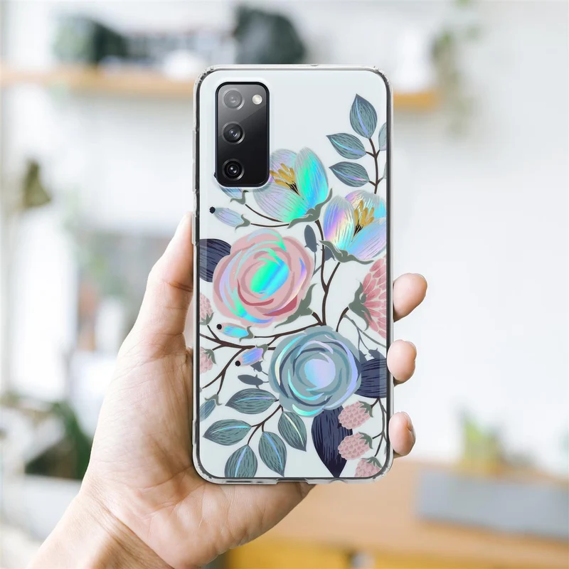 Cadorabo Hülle kompatibel mit Samsung Galaxy S20 FE Schutzhülle aus TPU Silikon mit floralem Muster
