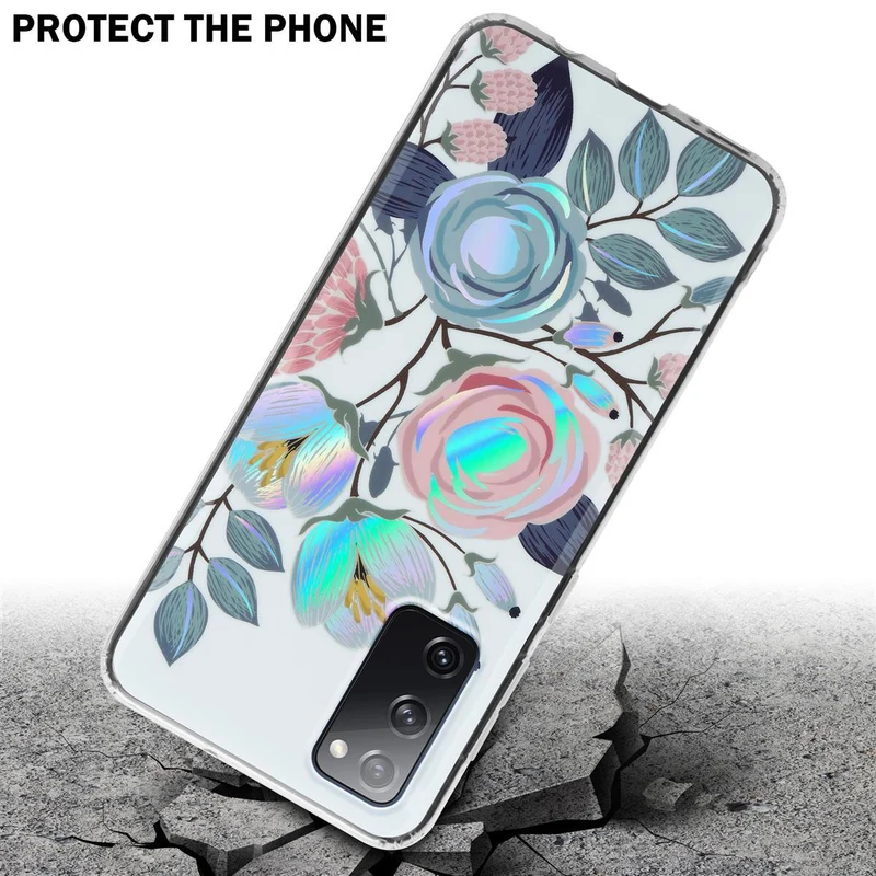 Cadorabo Hülle kompatibel mit Samsung Galaxy S20 FE Schutzhülle aus TPU Silikon mit floralem Muster