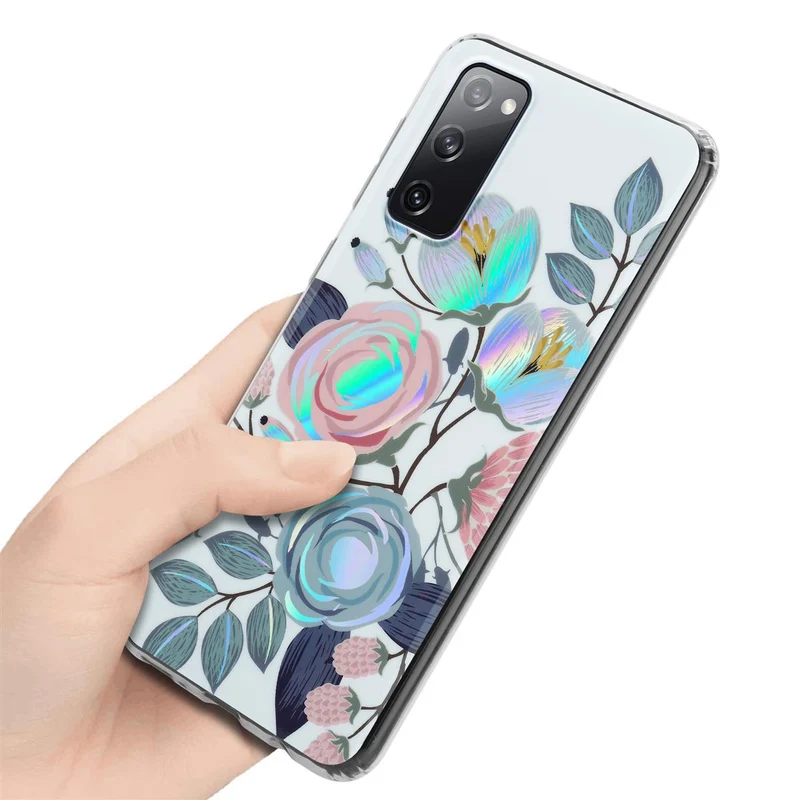 Cadorabo Hülle kompatibel mit Samsung Galaxy S20 FE Schutzhülle aus TPU Silikon mit floralem Muster