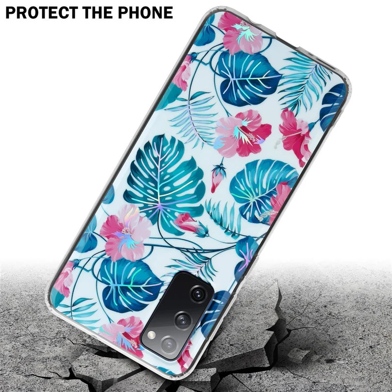 Cadorabo Hülle kompatibel mit Samsung Galaxy S20 FE Schutzhülle aus TPU Silikon mit floralem Muster