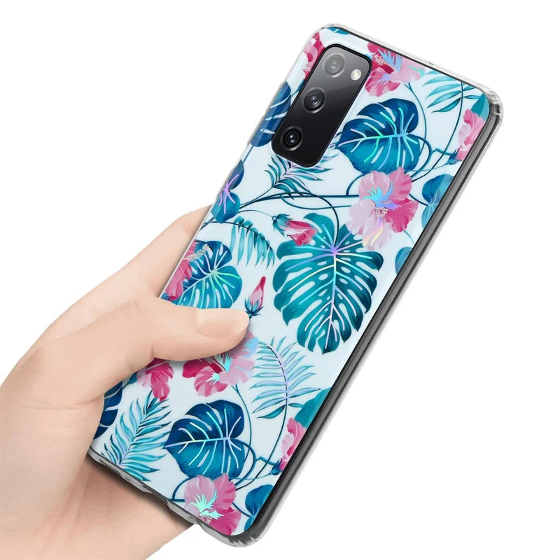 Cadorabo Hülle kompatibel mit Samsung Galaxy S20 FE Schutzhülle aus TPU Silikon mit floralem Muster