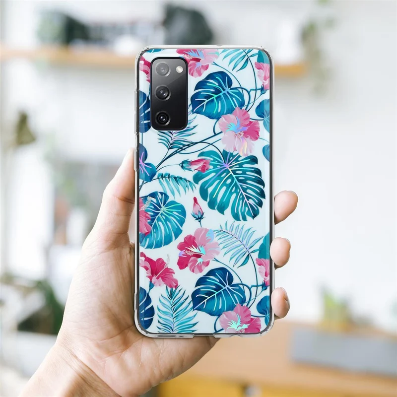 Cadorabo Hülle kompatibel mit Samsung Galaxy S20 FE Schutzhülle aus TPU Silikon mit floralem Muster
