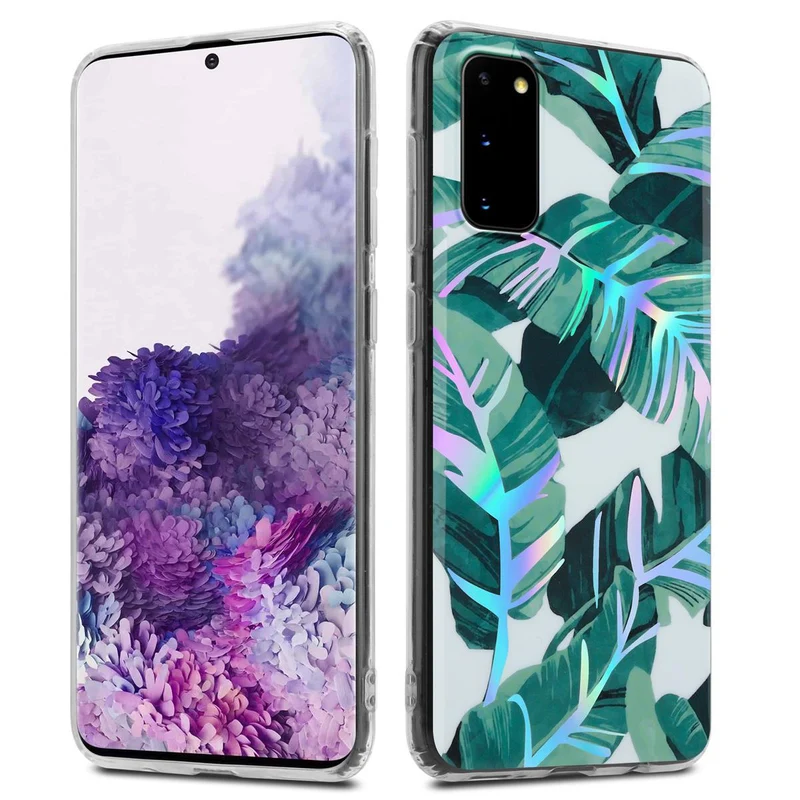 Cadorabo Hülle kompatibel mit Samsung Galaxy S20 Schutzhülle aus TPU Silikon mit floralem Muster