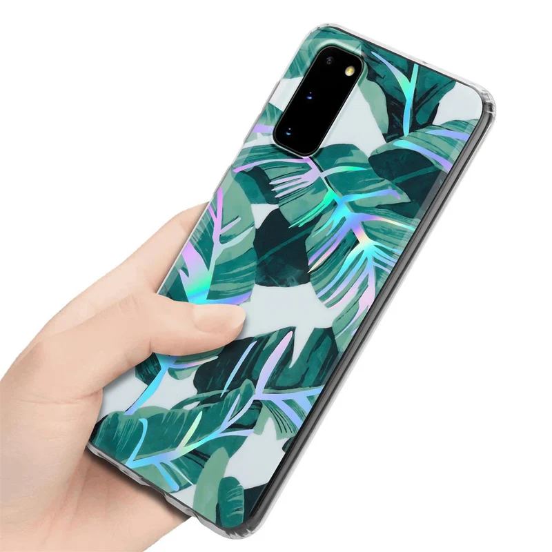 Cadorabo Hülle kompatibel mit Samsung Galaxy S20 Schutzhülle aus TPU Silikon mit floralem Muster