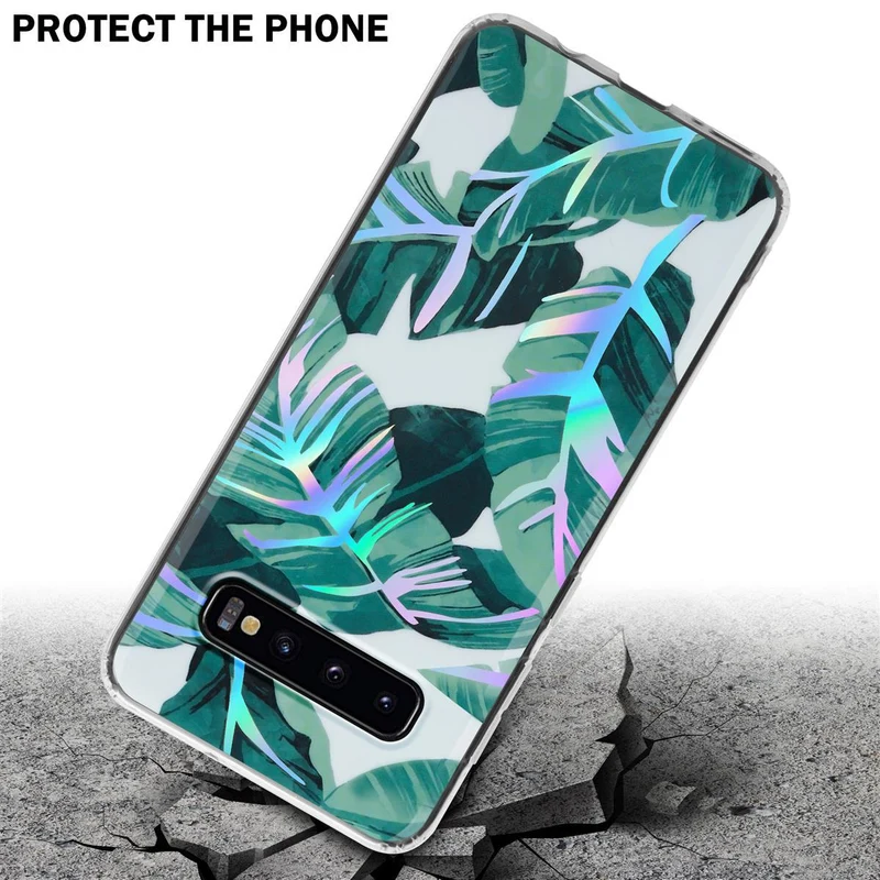 Cadorabo Hülle kompatibel mit Samsung Galaxy S10 4G Schutzhülle aus TPU Silikon mit floralem Muster