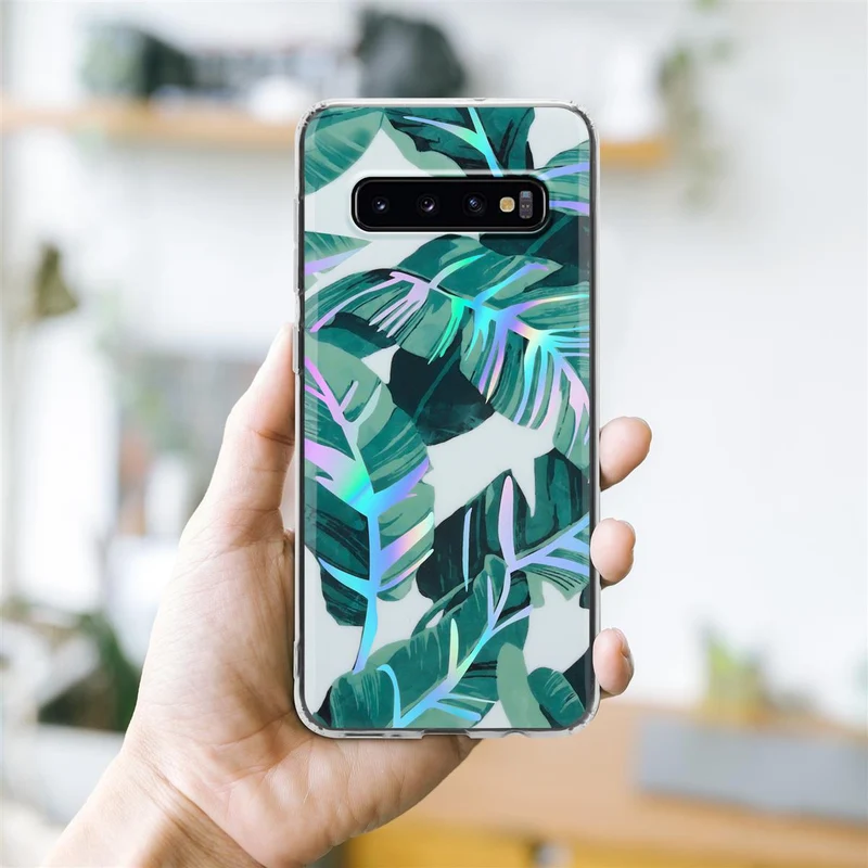 Cadorabo Hülle kompatibel mit Samsung Galaxy S10 4G Schutzhülle aus TPU Silikon mit floralem Muster
