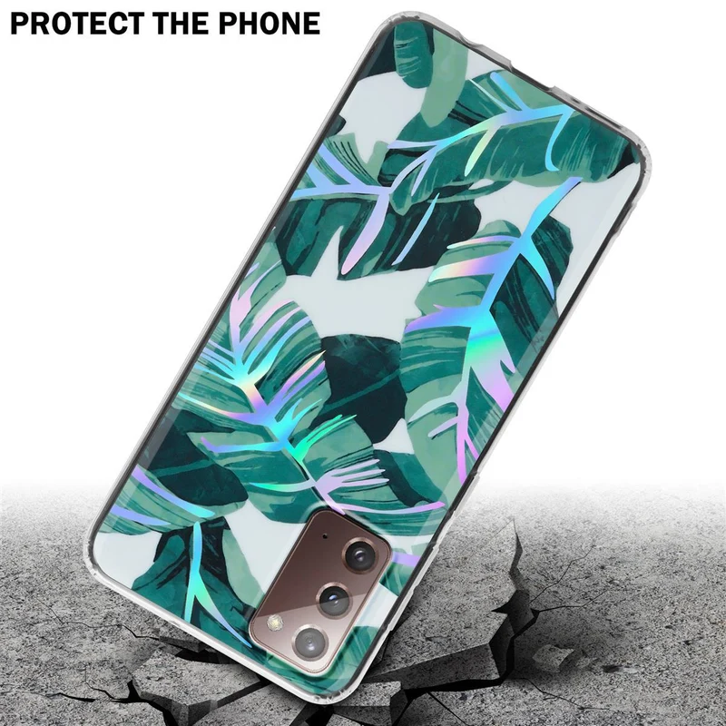 Cadorabo Hülle kompatibel mit Samsung Galaxy NOTE 20 Schutzhülle aus TPU Silikon mit floralem Muster