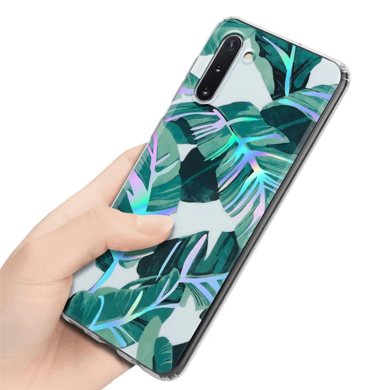 Cadorabo Hülle kompatibel mit Samsung Galaxy NOTE 10 Schutzhülle aus TPU Silikon mit floralem Muster