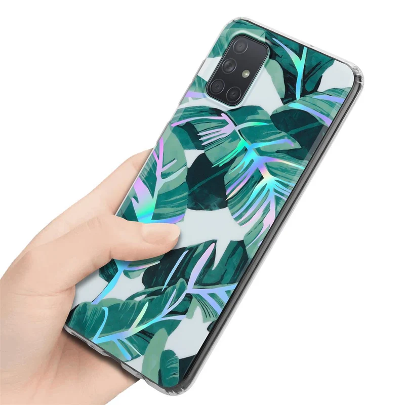 Cadorabo Hülle kompatibel mit Samsung Galaxy A71 4G Schutzhülle aus TPU Silikon mit floralem Muster