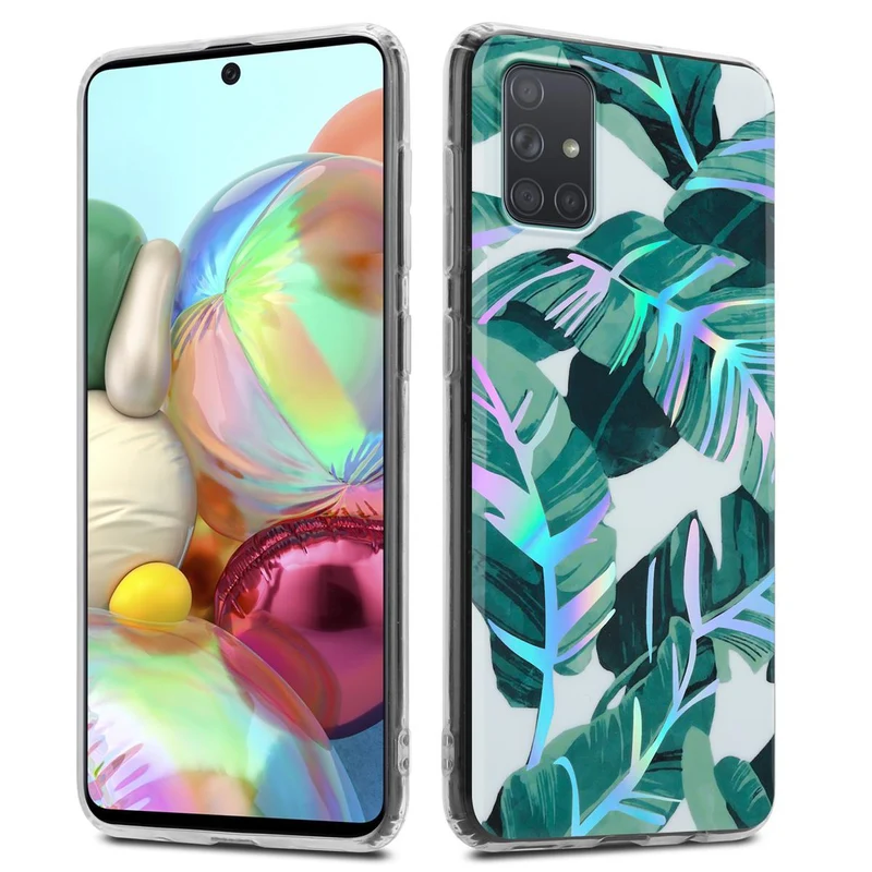 Cadorabo Hülle kompatibel mit Samsung Galaxy A71 4G Schutzhülle aus TPU Silikon mit floralem Muster