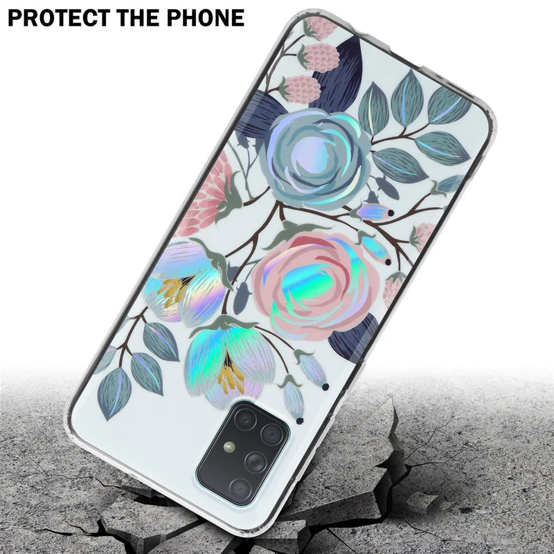 Cadorabo Hülle kompatibel mit Samsung Galaxy A71 4G Schutzhülle aus TPU Silikon mit floralem Muster