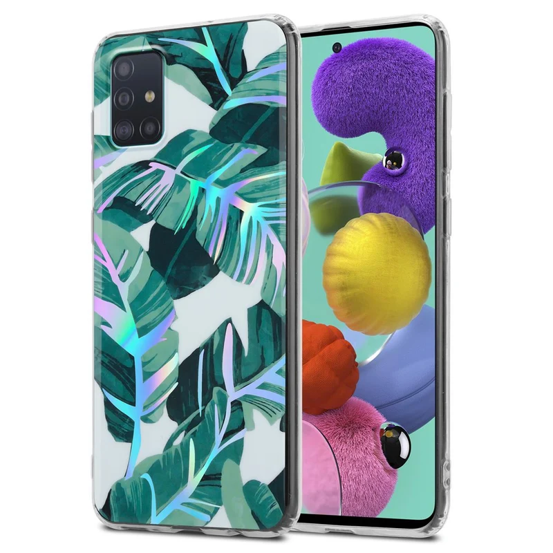 Cadorabo Hülle kompatibel mit Samsung Galaxy A51 4G / M40s Schutzhülle aus TPU Silikon mit floralem Muster