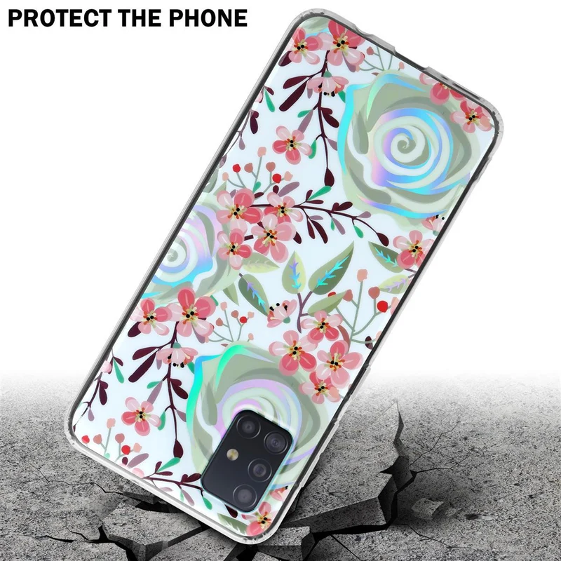 Cadorabo Hülle kompatibel mit Samsung Galaxy A51 4G / M40s Schutzhülle aus TPU Silikon mit floralem Muster