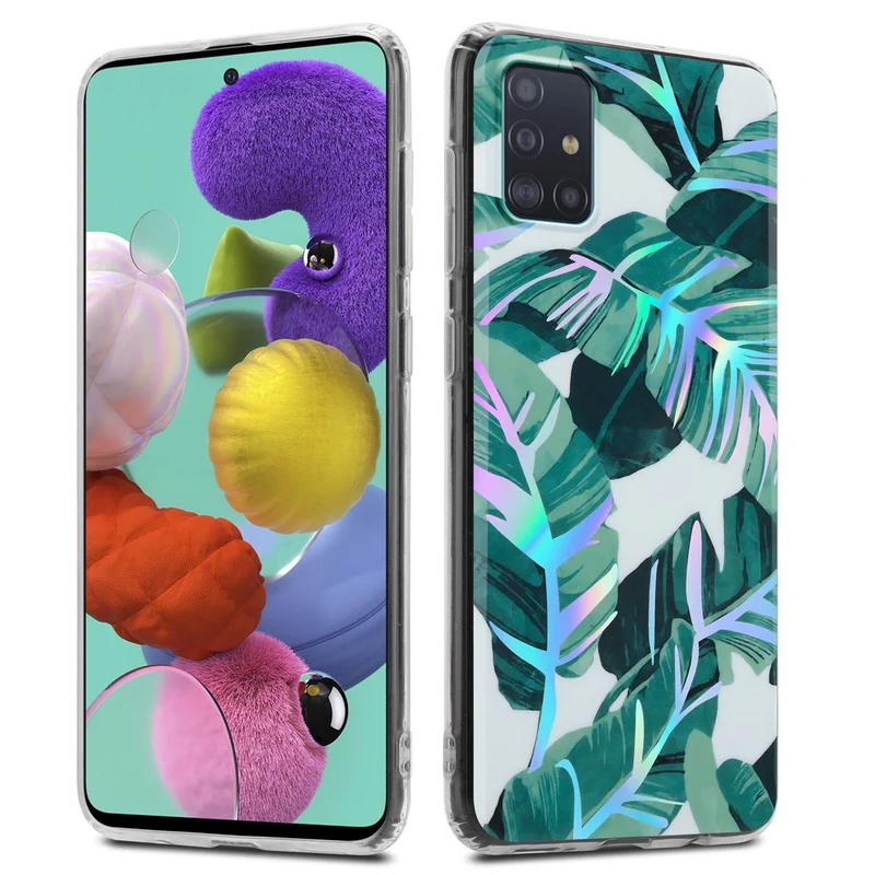 Cadorabo Hülle kompatibel mit Samsung Galaxy A51 4G / M40s Schutzhülle aus TPU Silikon mit floralem Muster