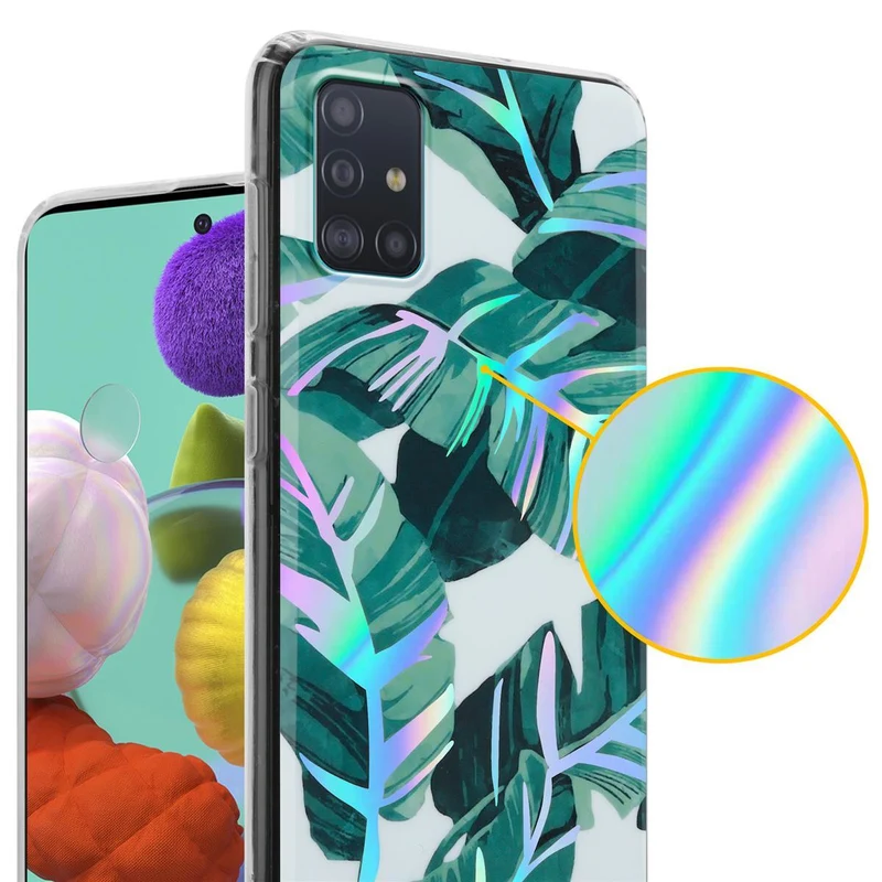 Cadorabo Hülle kompatibel mit Samsung Galaxy A51 4G / M40s Schutzhülle aus TPU Silikon mit floralem Muster