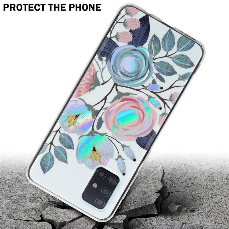 Cadorabo Hülle kompatibel mit Samsung Galaxy A51 4G / M40s Schutzhülle aus TPU Silikon mit floralem Muster