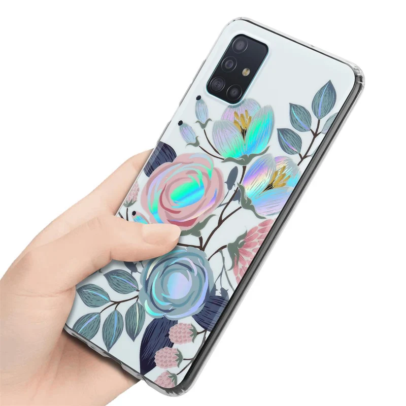 Cadorabo Hülle kompatibel mit Samsung Galaxy A51 4G / M40s Schutzhülle aus TPU Silikon mit floralem Muster