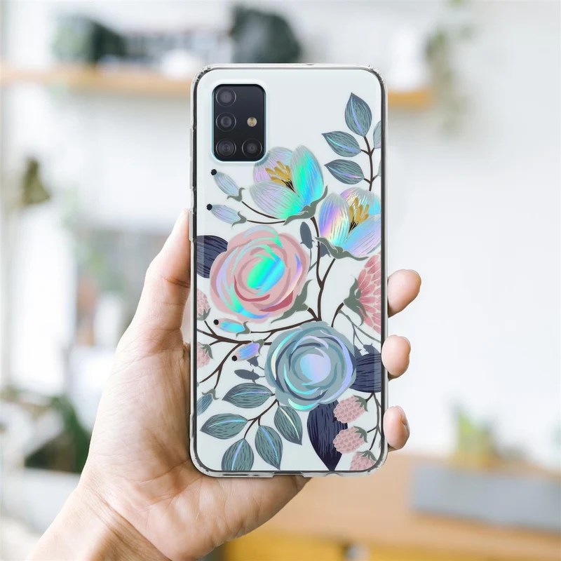 Cadorabo Hülle kompatibel mit Samsung Galaxy A51 4G / M40s Schutzhülle aus TPU Silikon mit floralem Muster