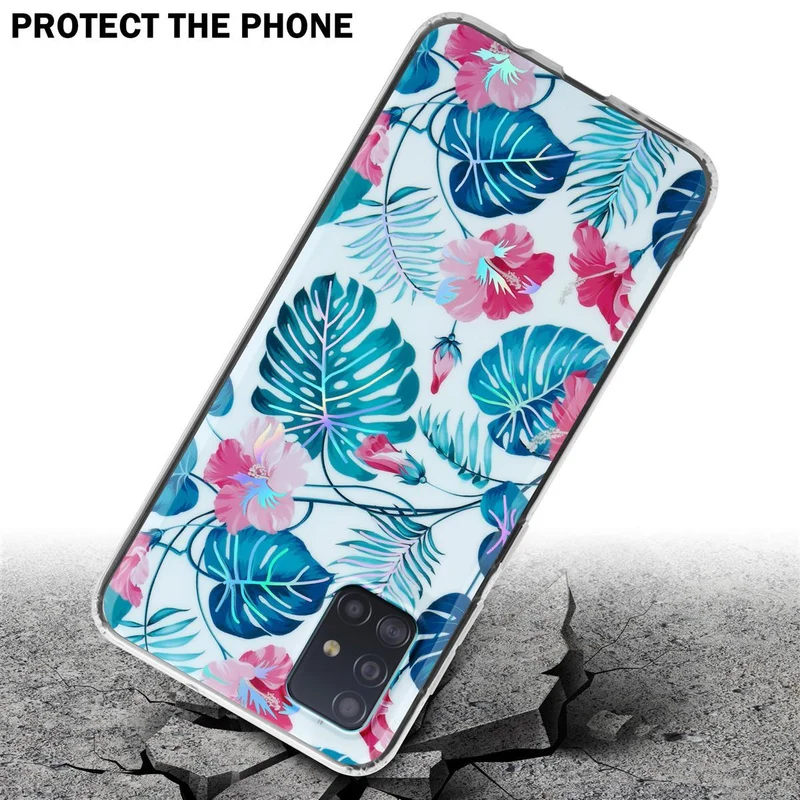 Cadorabo Hülle kompatibel mit Samsung Galaxy A51 4G / M40s Schutzhülle aus TPU Silikon mit floralem Muster