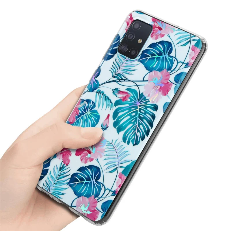 Cadorabo Hülle kompatibel mit Samsung Galaxy A51 4G / M40s Schutzhülle aus TPU Silikon mit floralem Muster