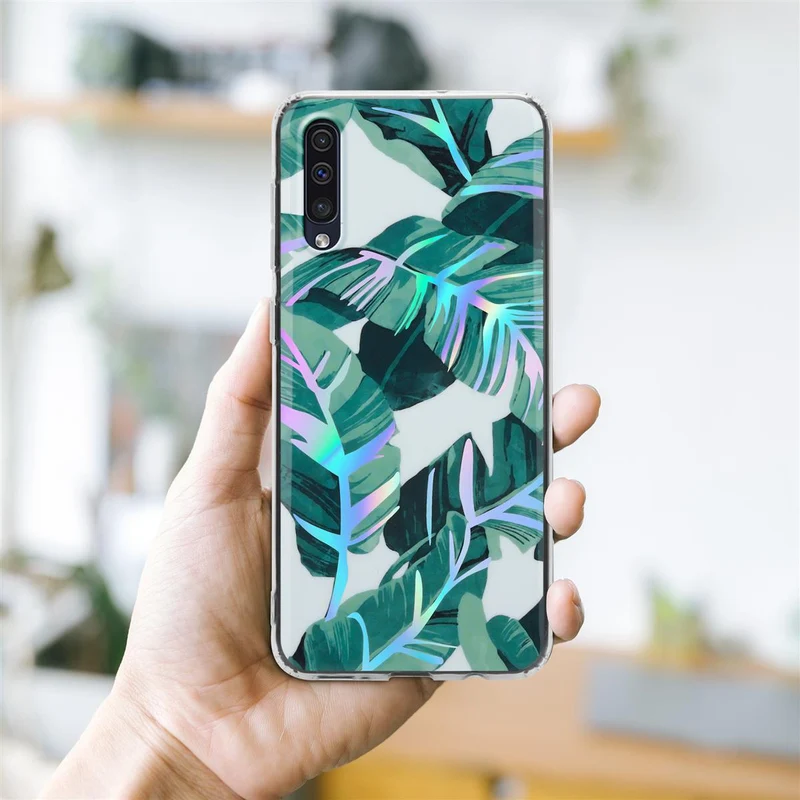 Cadorabo Hülle kompatibel mit Samsung Galaxy A50 4G / A50s / A30s Schutzhülle aus TPU Silikon mit floralem Muster
