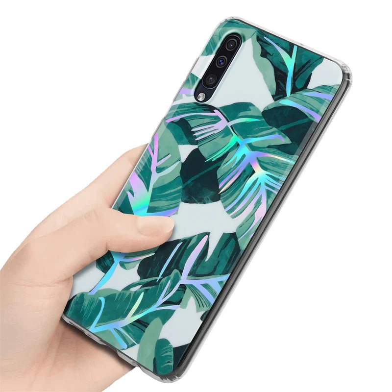 Cadorabo Hülle kompatibel mit Samsung Galaxy A50 4G / A50s / A30s Schutzhülle aus TPU Silikon mit floralem Muster