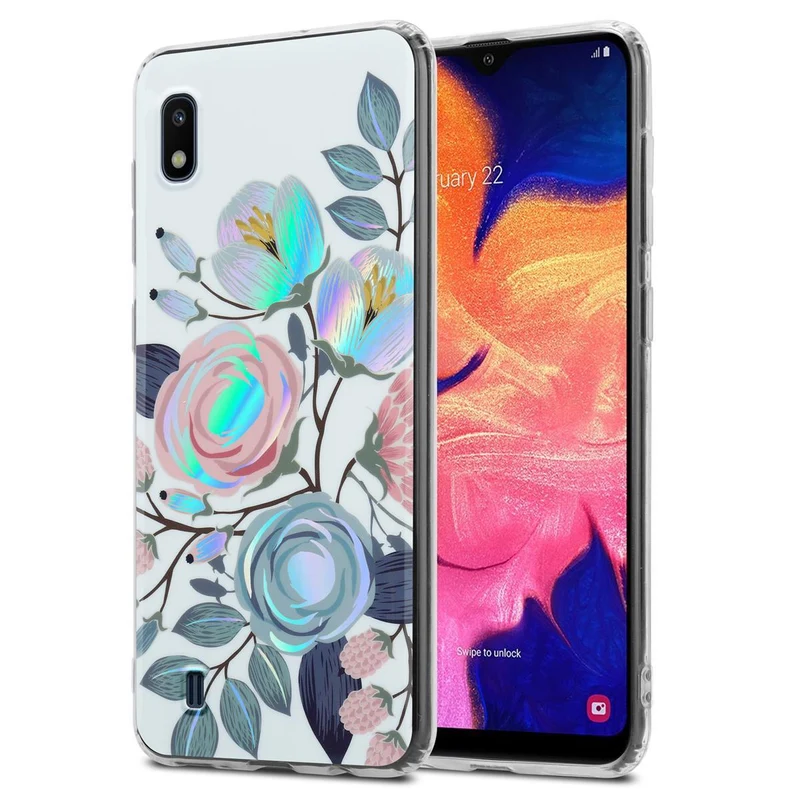 Cadorabo Hülle kompatibel mit Samsung Galaxy A10 / M10 Schutzhülle aus TPU Silikon mit floralem Muster