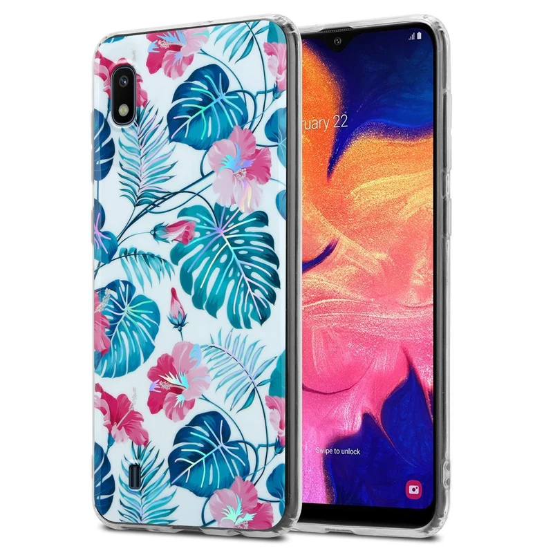 Cadorabo Hülle kompatibel mit Samsung Galaxy A10 / M10 Schutzhülle aus TPU Silikon mit floralem Muster